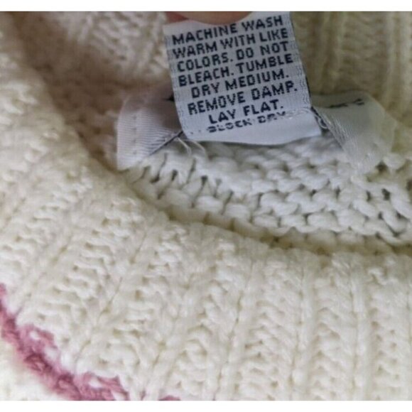 Private Club Vintage Men's Sweater White Striped Crew Neck Pullover Size XL - Picture 10 of 12